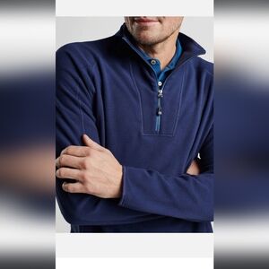 NEW WITH TAG. Peter MILLAR Crown Quarter-Zip Feece In NAVY. SZ XL.